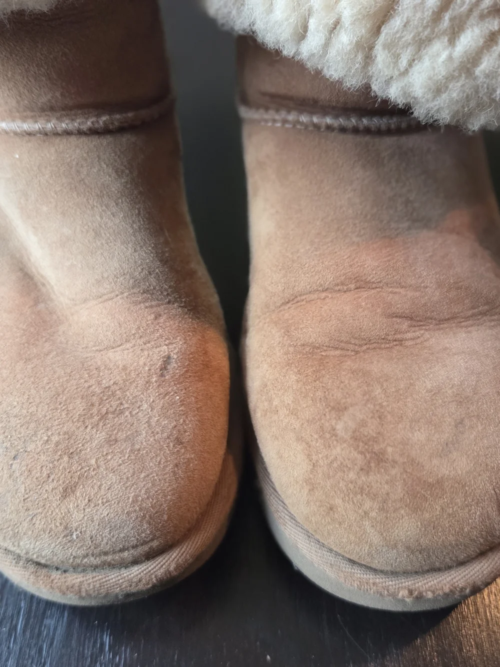 UGG Irina Tessie Pom Pom boots feature, chestnut size womens 8